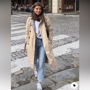 London Fog Classic Double Breasted Lined Trench Coat Petite Small capsule staple